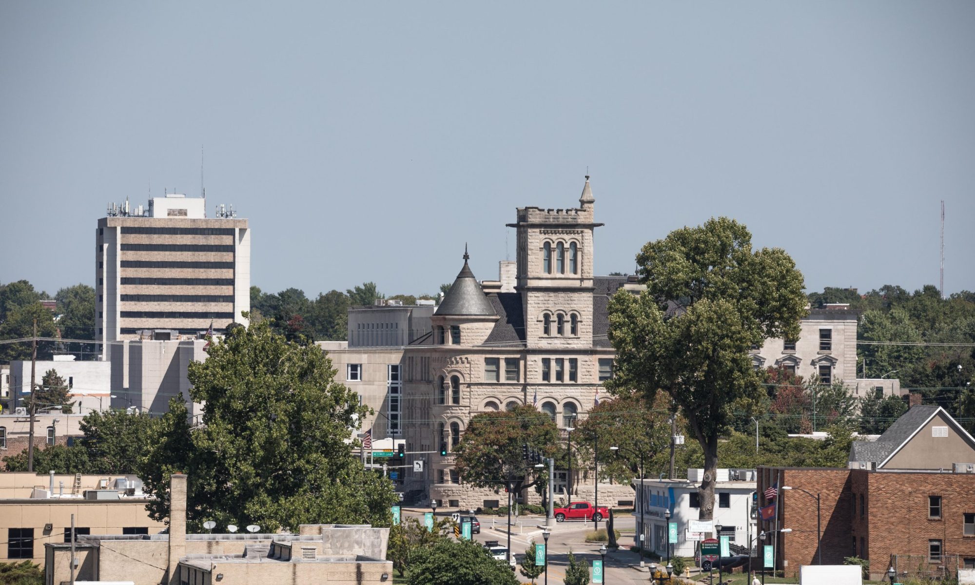 Long-distance view of Historic Springfield City Hall
