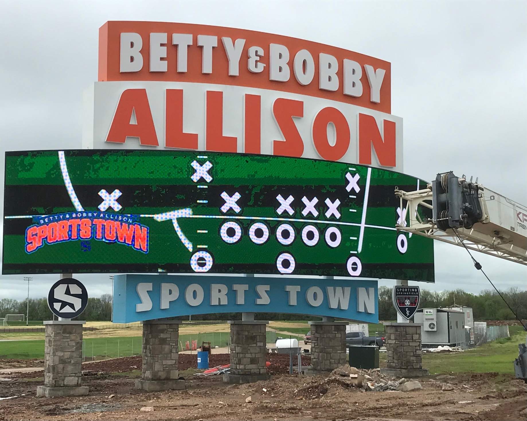 The sign outside Betty & Bobby Allison Sports Town