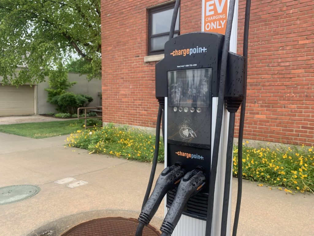 EV charging station at Springfield City Hall