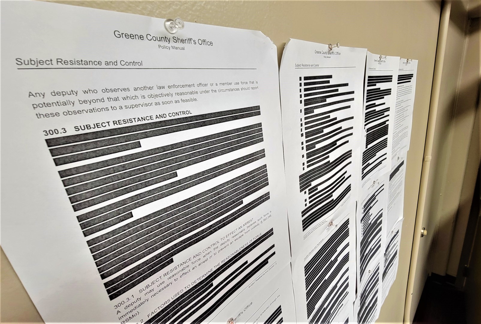 Sheriff's Office releases its Taser policy. It's almost entirely redacted