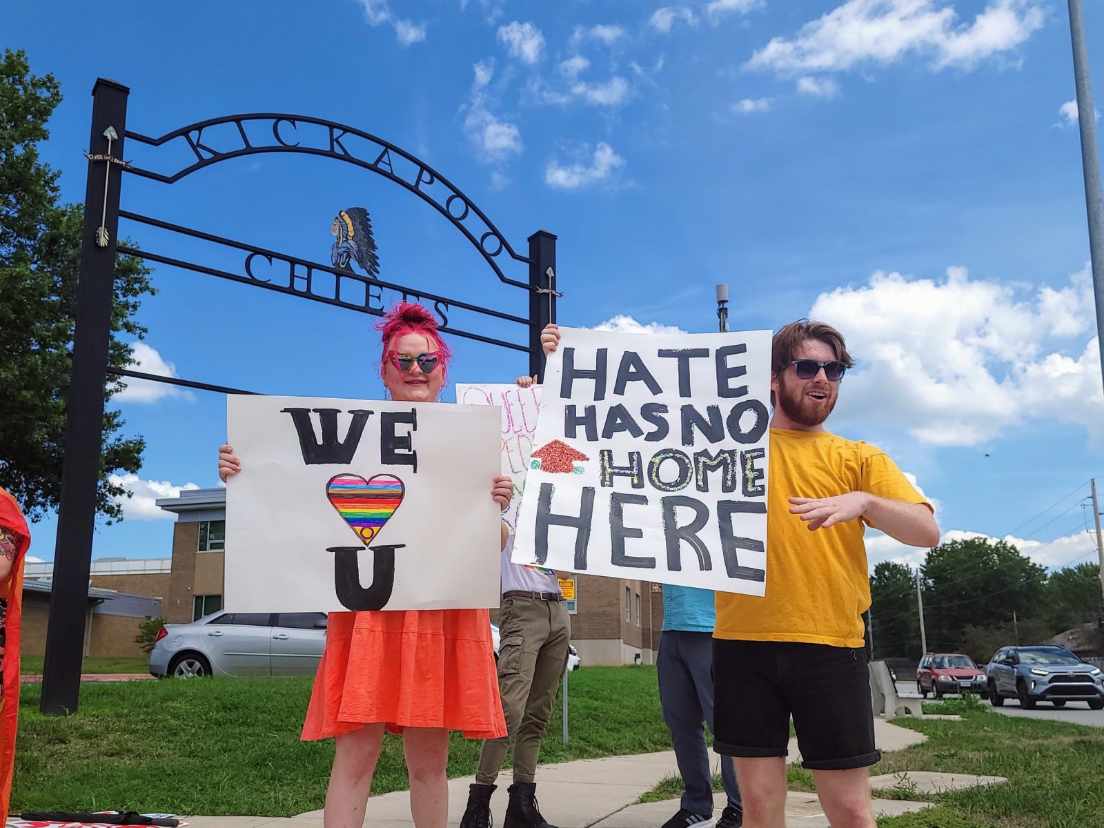 Pride flag removal leads to two demonstrations outside Kickapoo High School