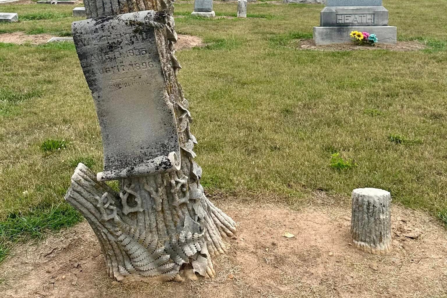 Questions arise about tree-shaped stones in Golden City cemetery