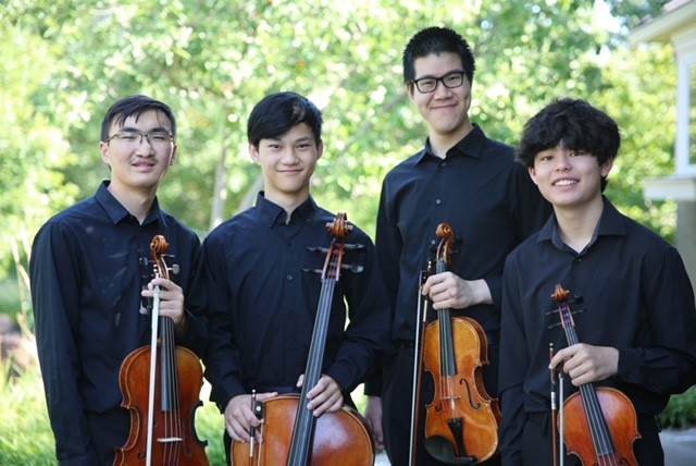 A string quartet made up of four teenaged boys