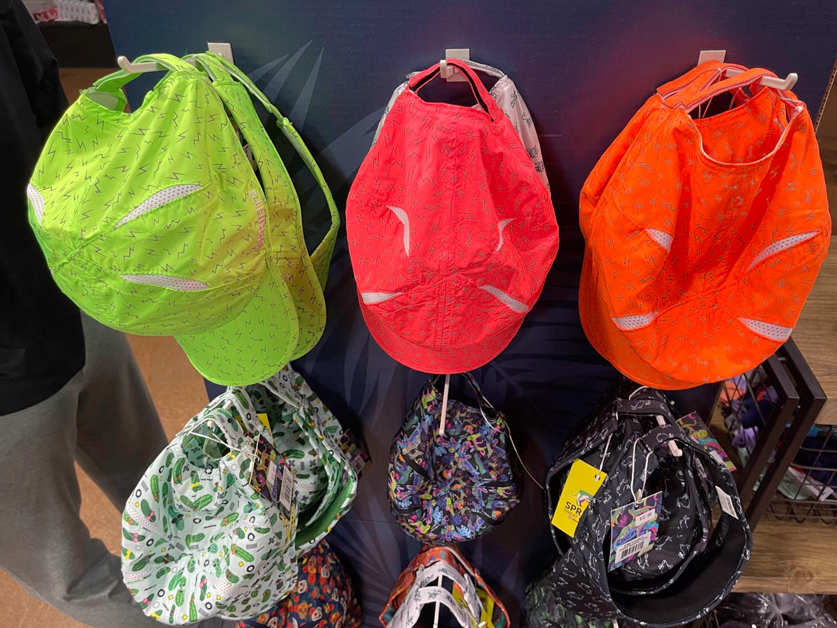 Sprint Hats at Fleet Feet make a colorful gift for runners. (Photo by Sony Hocklander)