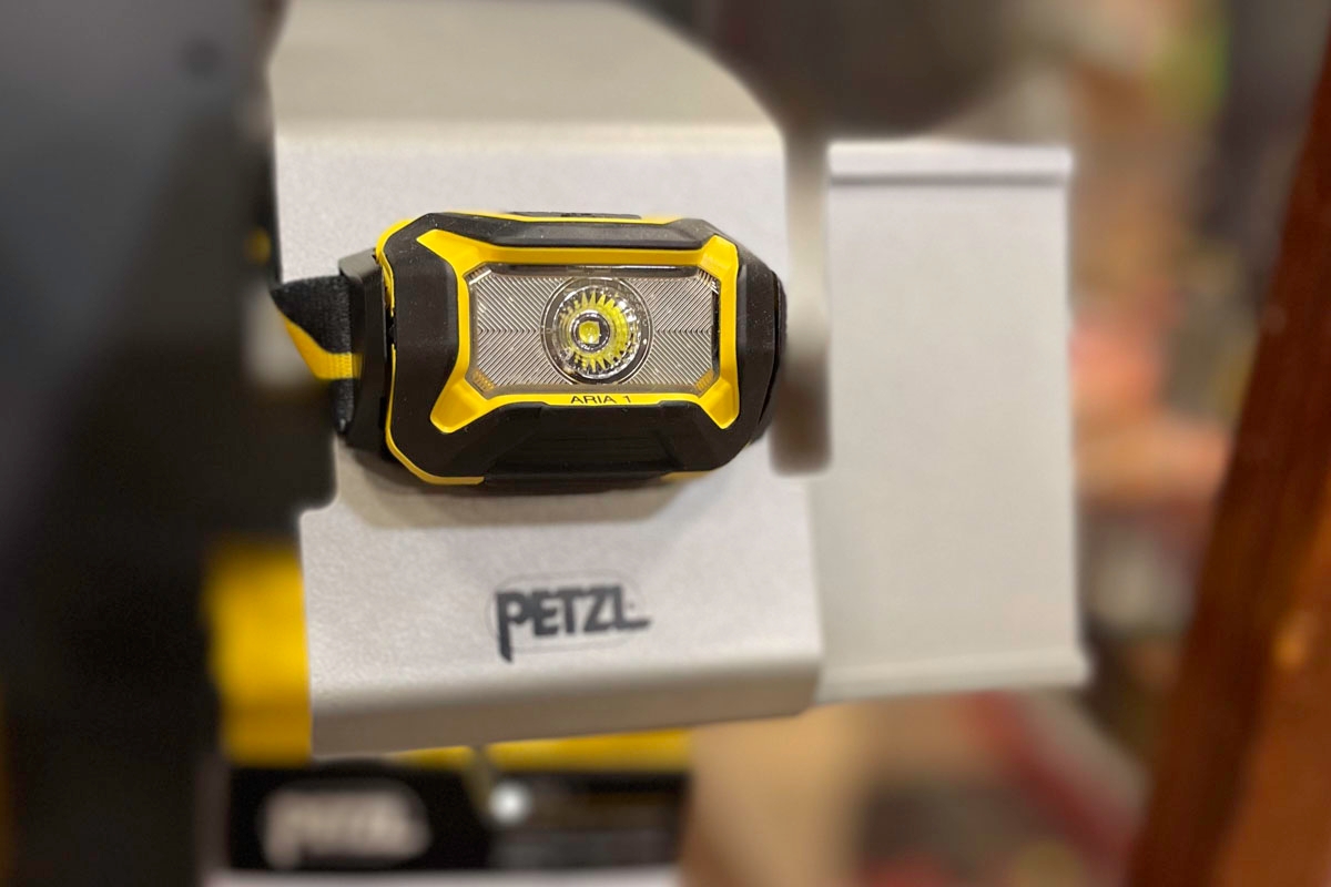 Petzi brand headlamps, available at Ozark Adventures, are durable for camping, hiking and other outdoor activities. (Photo by Sony Hocklander)