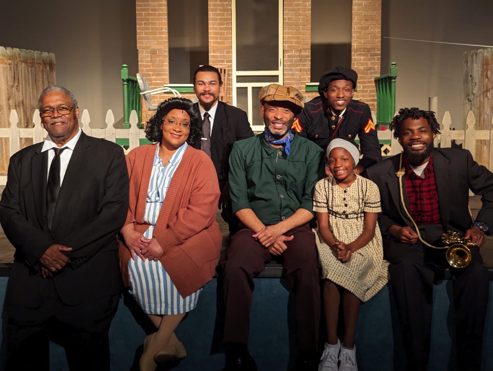 The cast of "Fences" poses for a photo