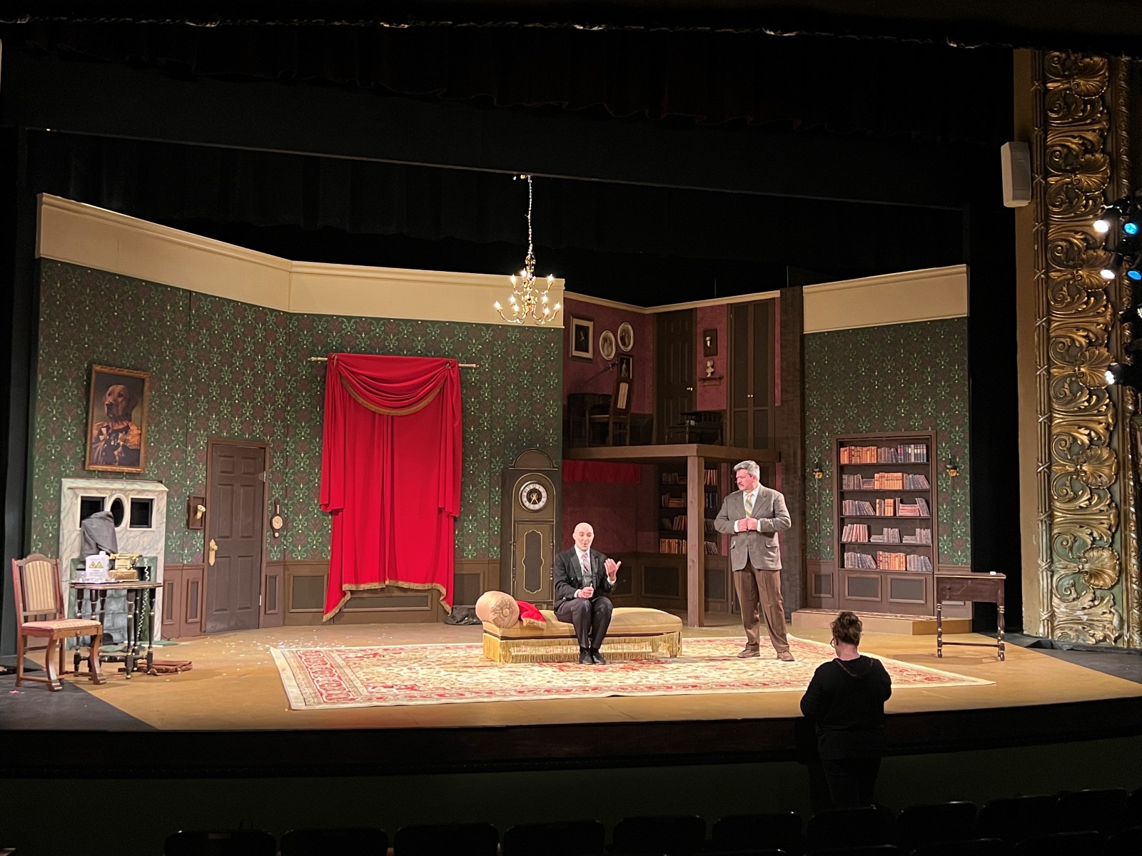 Actors on the stage at the Historic Landers Theatre