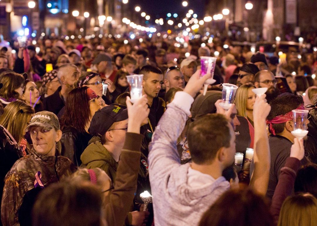 An estimated 10,000 people gathered on Commercial Street in 2014 to remember Hailey Owens.