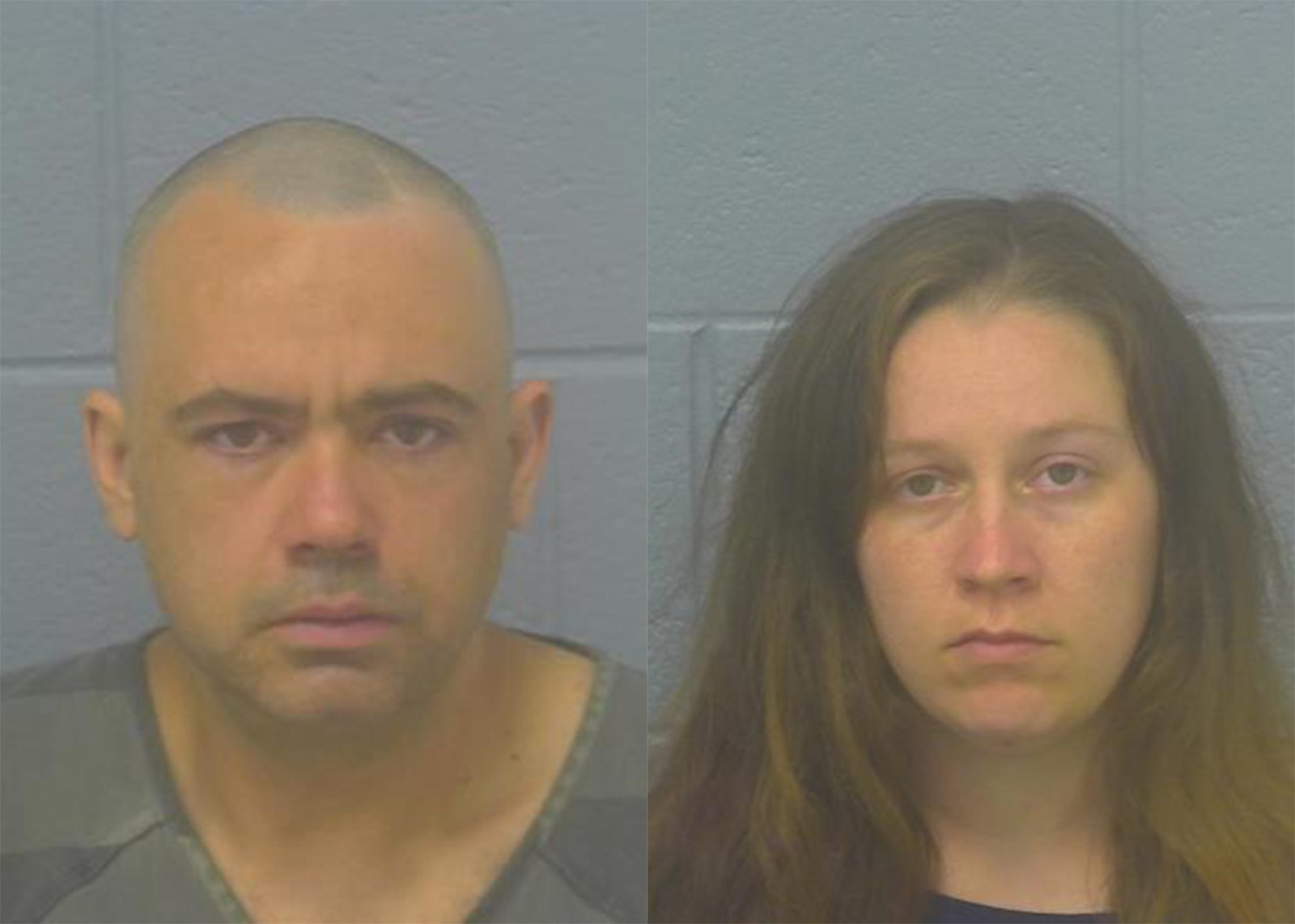 Frank Ganis, left, and Arisha Caldwell (Booking photos by Greene County Sheriff's Office)