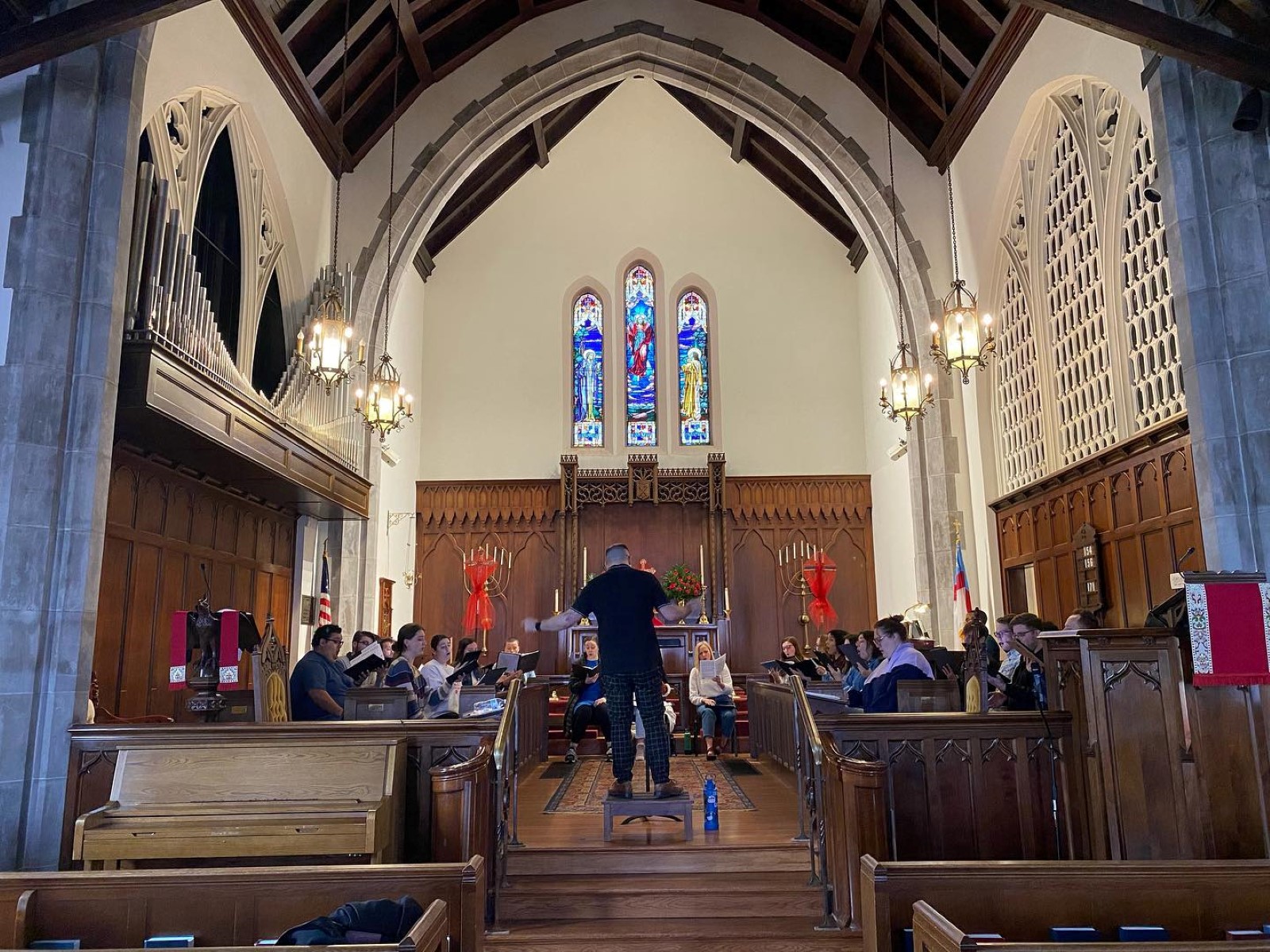 Queen City Chorale rehearses inside Christ Episcopal Church in Springfield, Missouri
