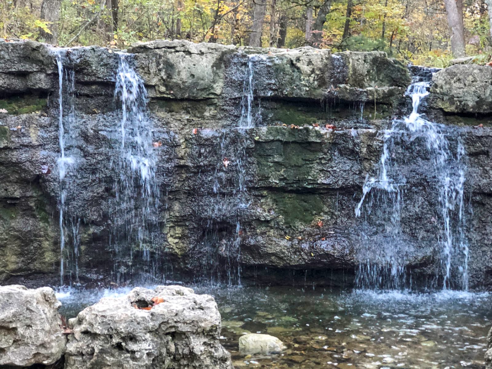 A short, somewhat urban trail in Branson leads to this waterfall on a tributary of Roark Creek. (Photo by Sony Hocklander)