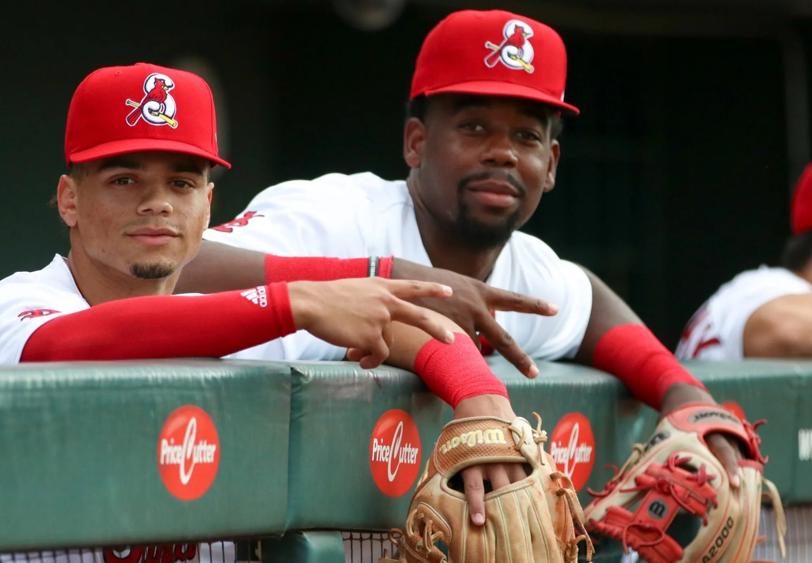 Masyn Winn (left) and Jordan Walker, both 20 years old and drafted in 2020, are top prospects in the St. Louis Cardinals organization. (Photo: PJ Maigi, Springfield Cardinals)