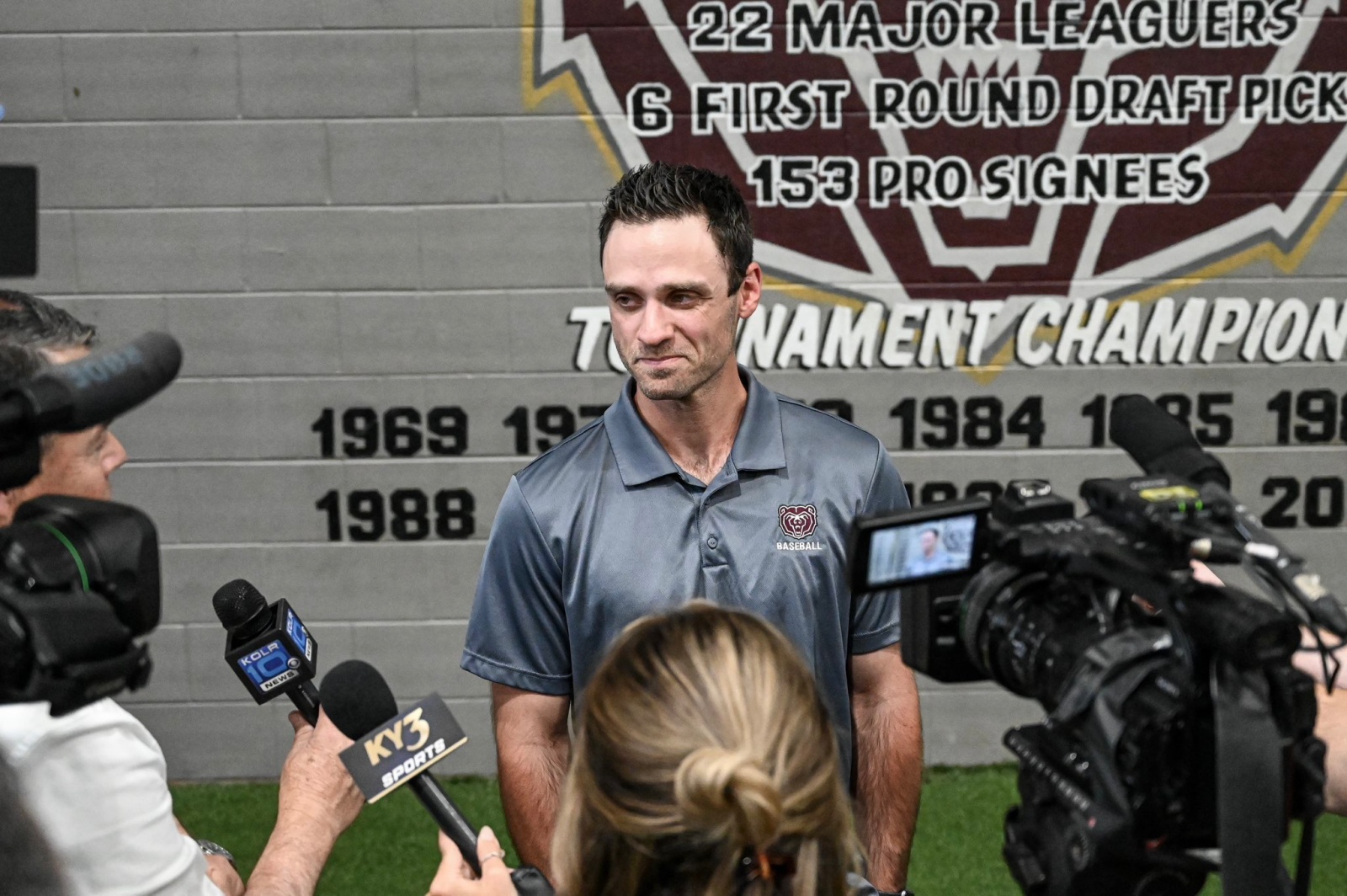 Joey Hawkins said he’s ready to hit the ground running as Missouri State’s new baseball coach, succeeding the legendary Keith Guttin who spent 42 seasons guiding the Bears. (Photo by Missouri State University)