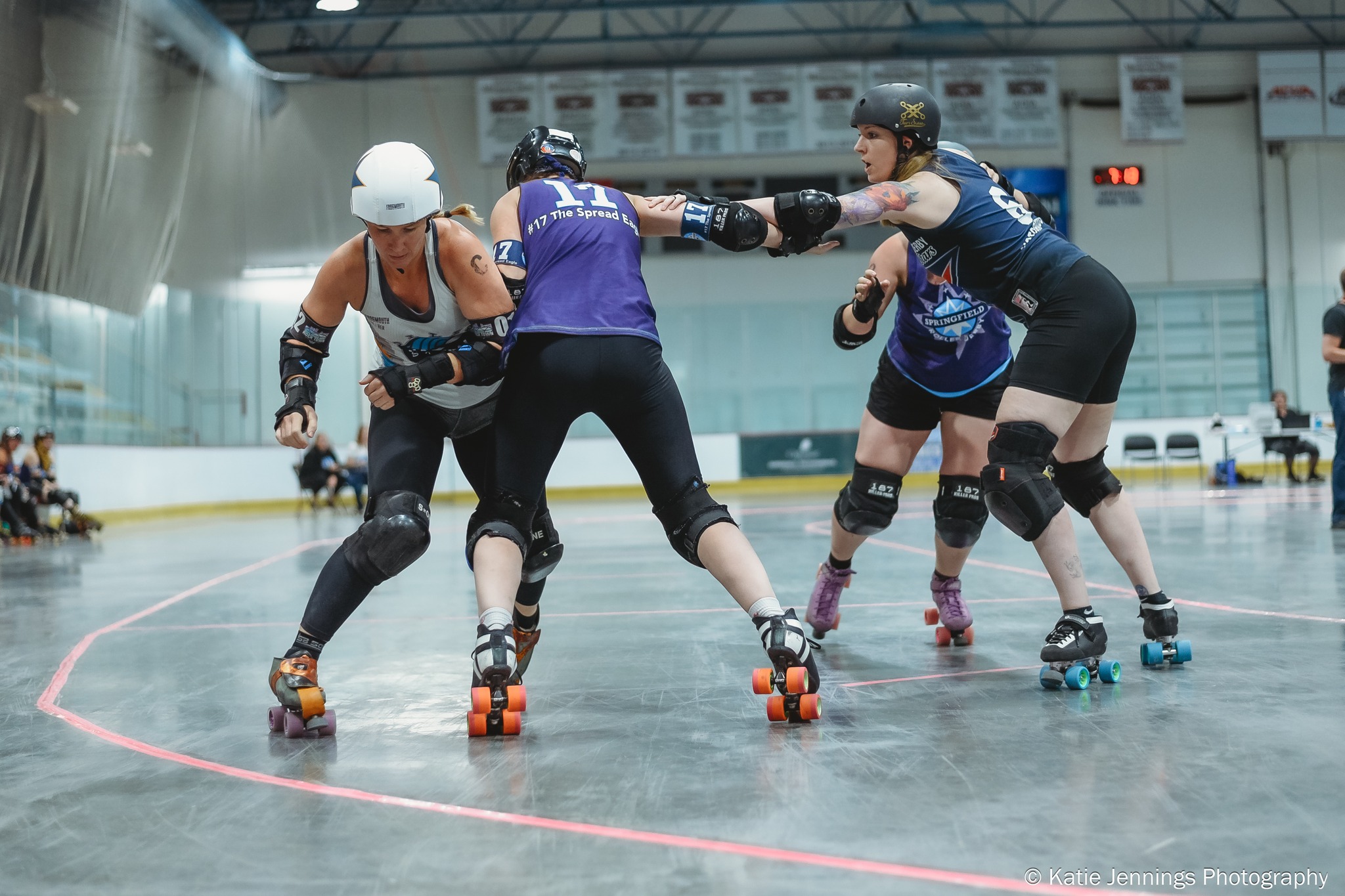 A roller derby bout at Jordan Valley Ice Park